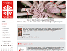 Tablet Screenshot of caritas.vaciegyhazmegye.hu